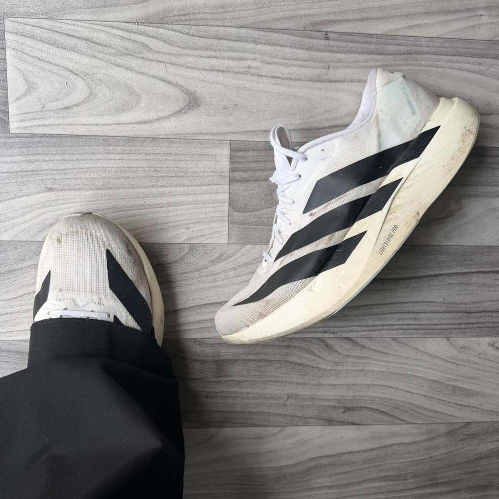 Adidas Adizero Evo SL US 10 White Black Running Shoes